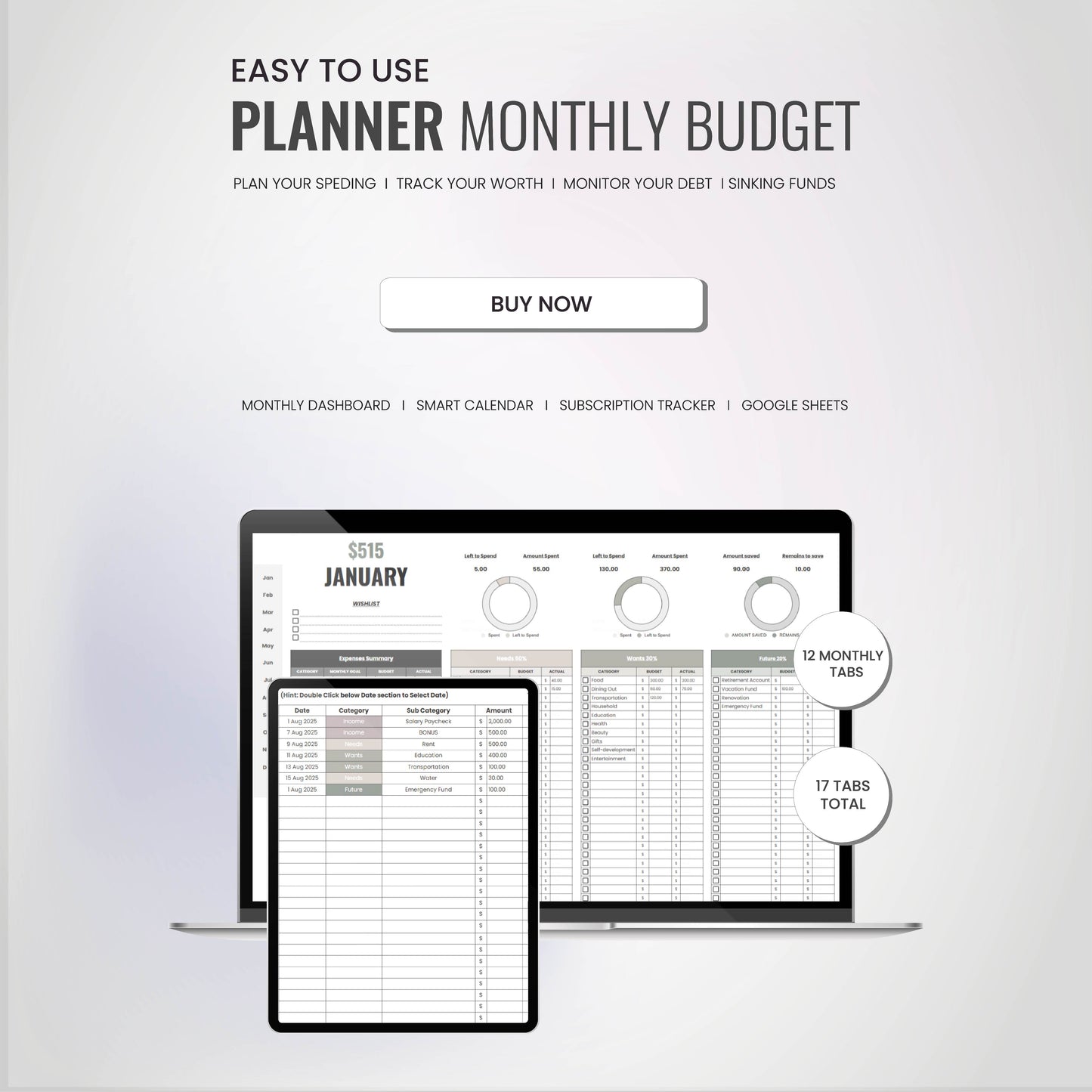Budget Planner 50/30/20